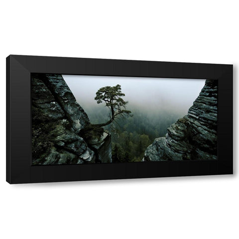 /\-L /\ Black Modern Wood Framed Art Print with Double Matting by Schott, Andreas