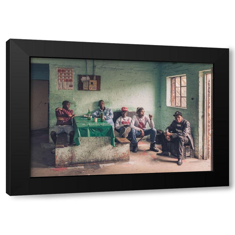 Local Hangout. Black Modern Wood Framed Art Print with Double Matting by Santos, Carlos Grury