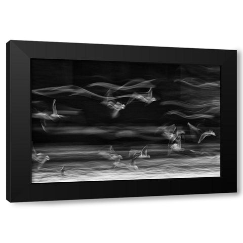 The Boundary Between Reality And Fantasy Black Modern Wood Framed Art Print by Bakhtari Bonab, Ebrahim