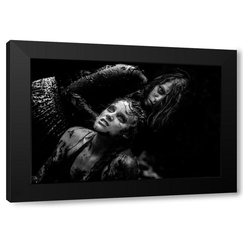 The Battle Black Modern Wood Framed Art Print by Boehmer, Joe