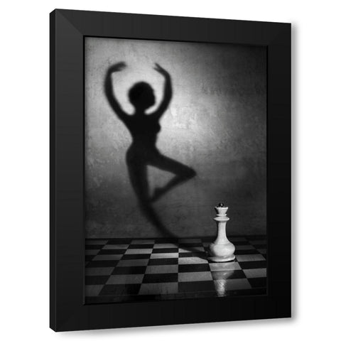 Her Dream Black Modern Wood Framed Art Print by Ivanova, Victoria