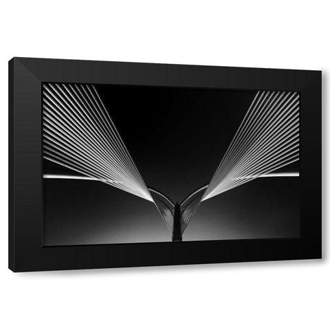 Wings Black Modern Wood Framed Art Print by Effendy, Nasrul