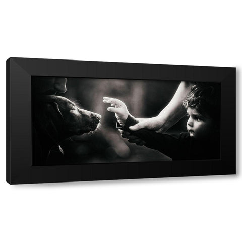 The Only Thing We Have To Fear... Black Modern Wood Framed Art Print by Knartist