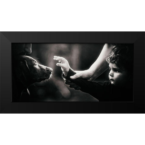 The Only Thing We Have To Fear... Black Modern Wood Framed Art Print by Knartist