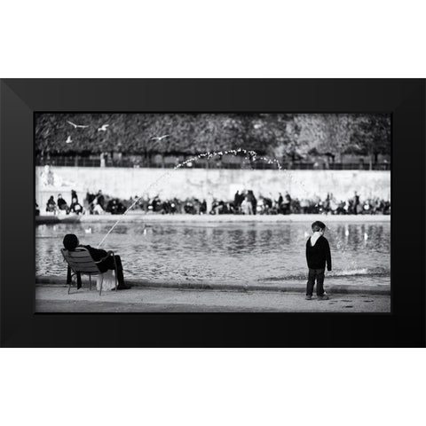 No Comment Black Modern Wood Framed Art Print by Vigoureux, Guillaume