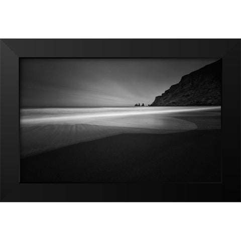 ... Black Beach Black Modern Wood Framed Art Print by Hoffmann, Raymond