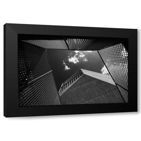 The House Of The Clouds Black Modern Wood Framed Art Print by P Neto, Filipe