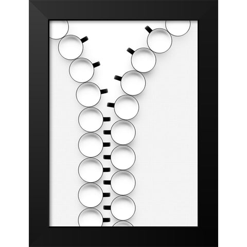 Zipper Black Modern Wood Framed Art Print by De Kogel, Wieteke
