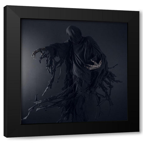 Dementor Black Modern Wood Framed Art Print by Malikov, Alex