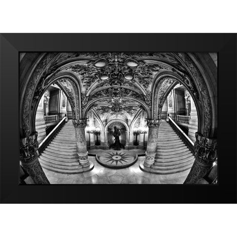 Opera Mystery Black Modern Wood Framed Art Print by Pelissier, Marc