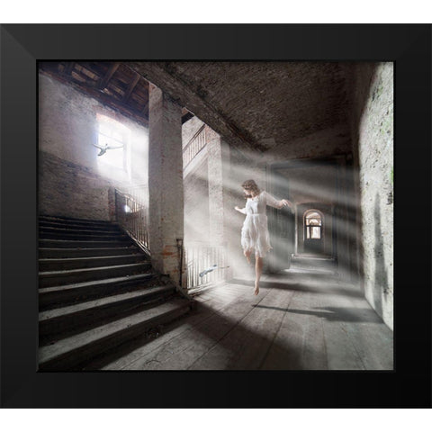 Let The Life Flow In! Black Modern Wood Framed Art Print by Marcisovsky, Martin