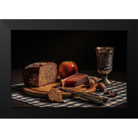 Supper Black Modern Wood Framed Art Print by Boehmer, Joe
