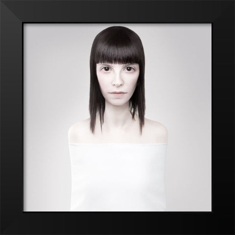 Bangs Black Modern Wood Framed Art Print by Katiev, Vladimir