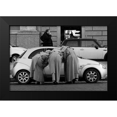 Vatican Council Black Modern Wood Framed Art Print by Juliusfrumble