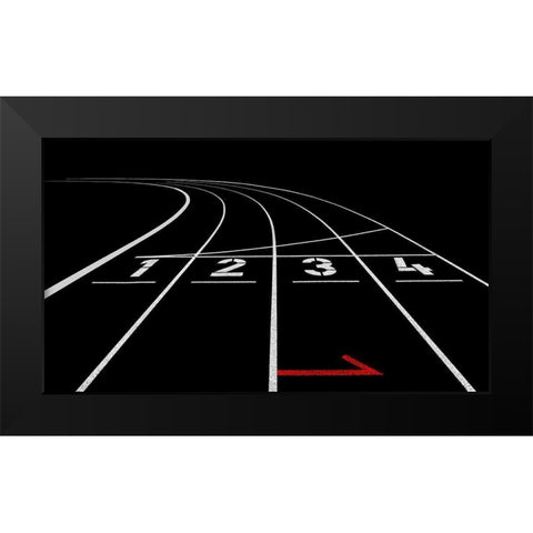 1 2 3 4-2013 Black Modern Wood Framed Art Print by Martin Doelz, Hans