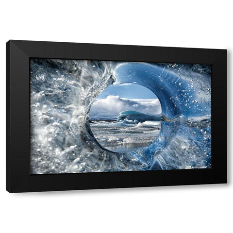 Circle Of Life Black Modern Wood Framed Art Print with Double Matting by Vollmer, Tim