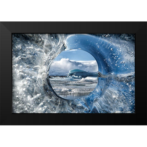 Circle Of Life Black Modern Wood Framed Art Print by Vollmer, Tim