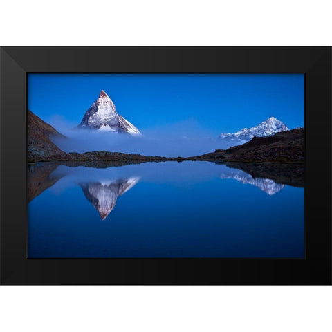 Night Mirror Black Modern Wood Framed Art Print by Zsolt Andras, Szabo