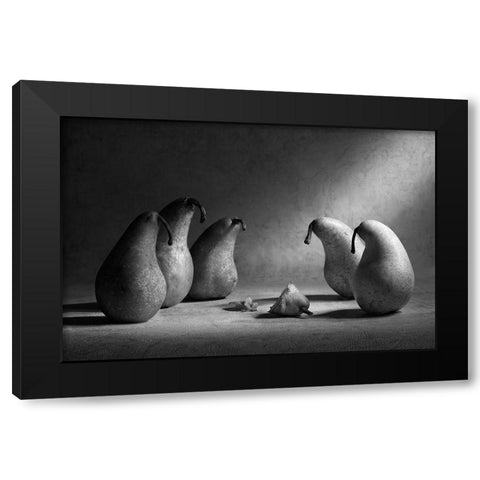 :-( Black Modern Wood Framed Art Print by Ivanova, Victoria