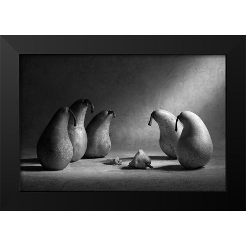 :-( Black Modern Wood Framed Art Print by Ivanova, Victoria