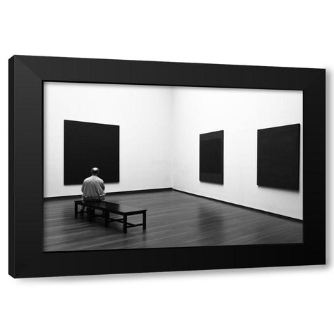 Enjoying Rothko Black Modern Wood Framed Art Print with Double Matting by Lionse, Art