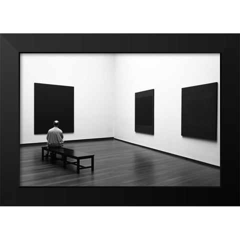 Enjoying Rothko Black Modern Wood Framed Art Print by Lionse, Art