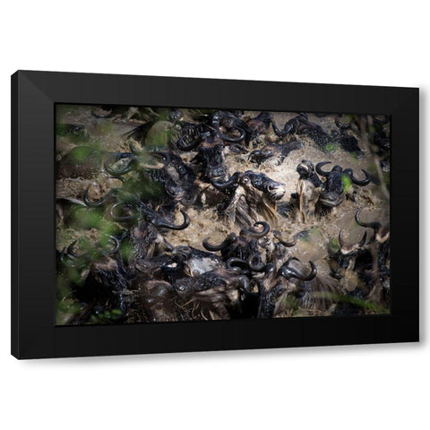 The Inferno Black Modern Wood Framed Art Print with Double Matting by Lunney, Karen