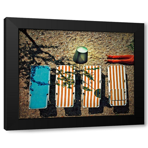Beam Me Up! Black Modern Wood Framed Art Print with Double Matting by Ambra