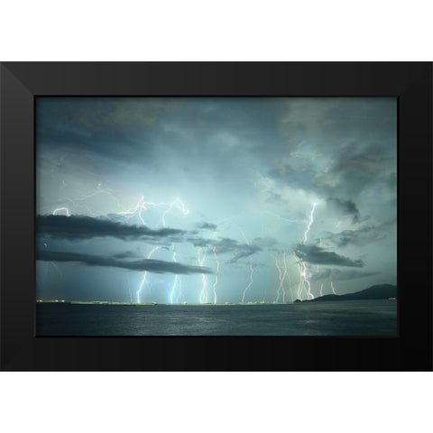 Force Of Creation Black Modern Wood Framed Art Print by Leung, Kenneth