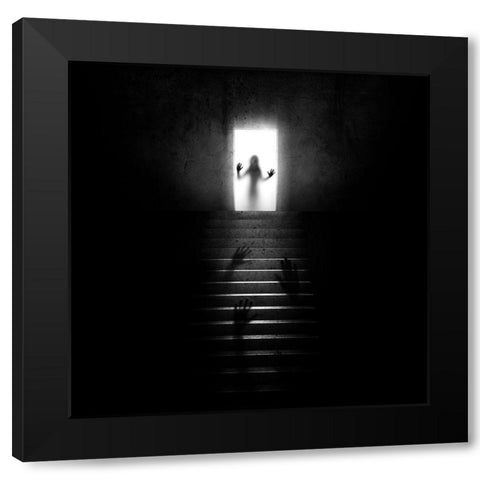 Coma Black Modern Wood Framed Art Print by Del Grosso, Sebastien