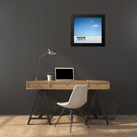 Yellow Window Black Modern Wood Framed Art Print by Claes, Gilbert