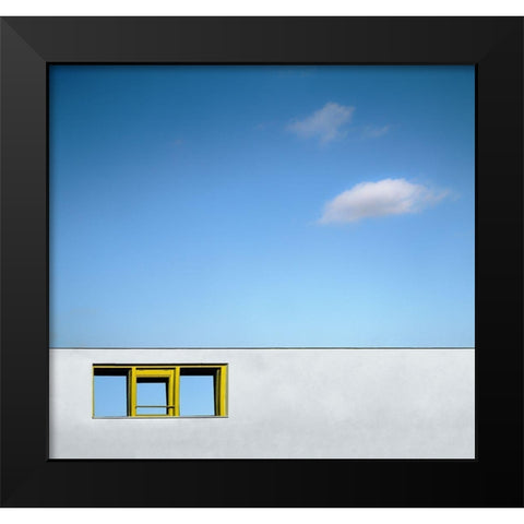 Yellow Window Black Modern Wood Framed Art Print by Claes, Gilbert