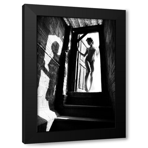 Her Other Self Black Modern Wood Framed Art Print with Double Matting by Mest, Olga