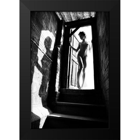 Her Other Self Black Modern Wood Framed Art Print by Mest, Olga