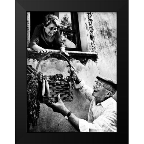 Lifetime Friends Black Modern Wood Framed Art Print by Maiorana, Giuseppe