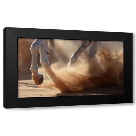Oman Desert Black Modern Wood Framed Art Print by Civici, Kadir