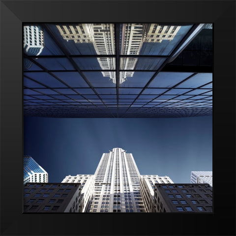 The star of Lexington Black Modern Wood Framed Art Print by Del Grosso, Sebastien