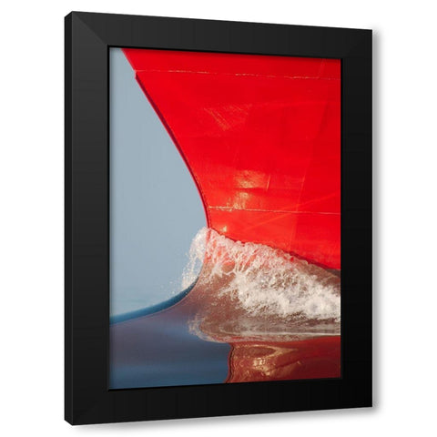 The Bow Of Skandi Rona Black Modern Wood Framed Art Print by Skogvik, Bjarne