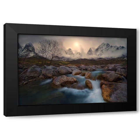 Change Of  Seasons Black Modern Wood Framed Art Print by Kaddas, Chris