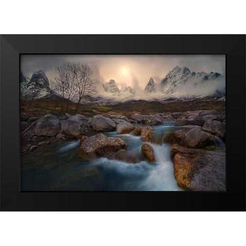 Change Of  Seasons Black Modern Wood Framed Art Print by Kaddas, Chris