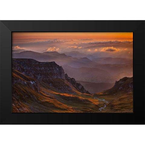 Vantage Point Black Modern Wood Framed Art Print by Zsolt Andras, Szabo