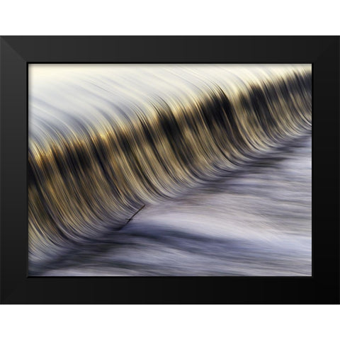 Golden Water Black Modern Wood Framed Art Print by Mahrlein, Michael