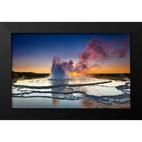 Explosion Black Modern Wood Framed Art Print by Nicholas Roemmelt, Dr.