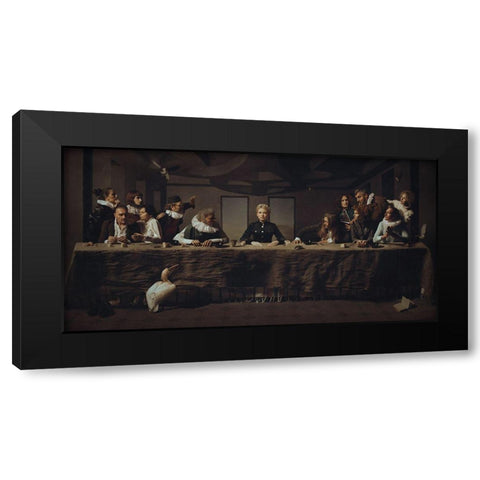L?Ultima Cena Black Modern Wood Framed Art Print by Voloshin, Igor