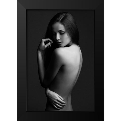 Sensual Beauty Black Modern Wood Framed Art Print by Krystynek MQEP, Martin
