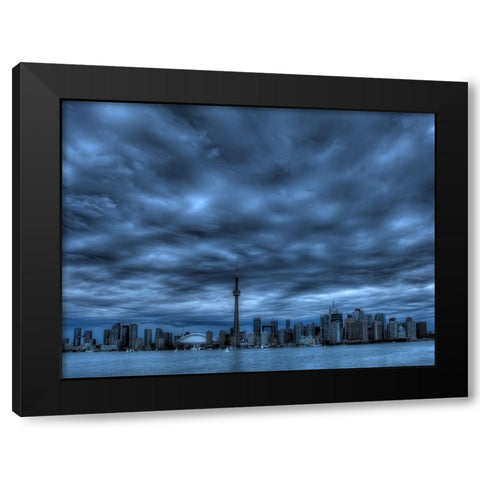 Toronto Blue Black Modern Wood Framed Art Print by Witjes, Max