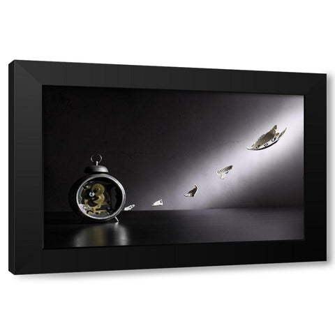 Amnesia Black Modern Wood Framed Art Print by Ivanova, Victoria
