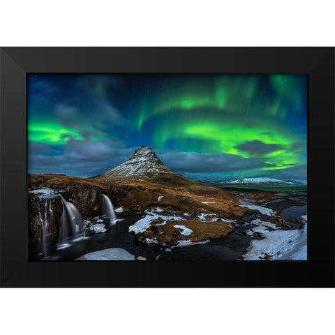 Magic Night Black Modern Wood Framed Art Print by Nicholas Roemmelt, Dr.