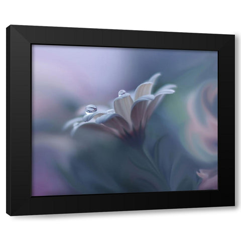 Behind Closed Eyes... Black Modern Wood Framed Art Print by Nan, Juliana