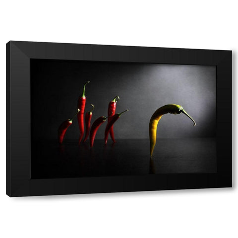 Hit The Road-Jack! Black Modern Wood Framed Art Print with Double Matting by Ivanova, Victoria